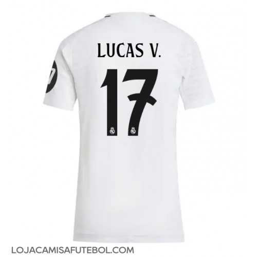 Camisa de Futebol Real Madrid Lucas Vazquez #17 Equipamento Principal Mulheres 2024-25 Manga Curta